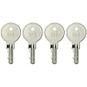4-Pack CH506 Replacement Keys for Truck Tool Box RV Compartment Lock Keys Silver Code 506