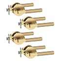 4 Pack Champagne Bronze Knurled Reversible Passage Door Handles