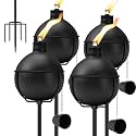 4 Pack Citronella Torches, 25 oz Garden Torch for Outside with 5-Prong Grounded Stake, Refillable Flame Light Torch, Landscape Lanterns Torches for Garden Yard Patio Party Decor