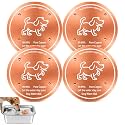 4 Pack Copper Disk for Dog Water Bowl Dispenser, 0.6mm Thick