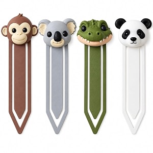 4 Pack Cute Animal Bookmarks Set
