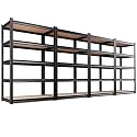 4-Pack 5-Tier Garage Shelving, 78" H x 46" W x 20" D