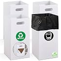 4 Pack Disposable Trash Cans for Parties, 30 Gallon Extra Large Thick Recycled Corrugated Cardboard Trash Bin, Collapsible Garbage Cans with 8 Bags for Wedding, Birthday, Backyard Party Event