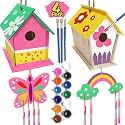 4 Pack DIY Bird House Wind Chime Kit for Crafts for Kids Ages 4-8