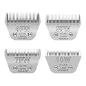 4 Pack Dog Grooming Blades-Compatible with Most Andis,Oster A5,Wahl km10 Clippers