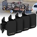 4 Pack E Track Wheel Chock,E Track Wheel Chock &amp; Strap Kit,Motorcycle Trailer Mount for E-Track/X-Track,Motorcycle Tire Holder,Motorcycle/Dirt Bike Wheel Chocks for Trailer (Black)