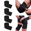 4 Pack Elbow and Knee Wraps for Weightlifting Straps 51in 79in