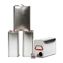 4 Pack F-Style 1 Gallon Metal Cans – Made in the USA with US Steel, Empty, UN Certified, US DOT, Heavy Duty, Childproof, Hazardous Materials, Jugs, Fluids, Solvents, Chemicals, Paints, Oil, Recyclable