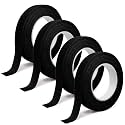 4 Pack Floral Flower Tape for Halloween Craft Decor Bouquet Wrapping, Black
