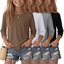 4 Pack Girls 34 Sleeve T Shirts