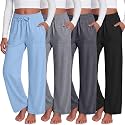 4 Pack Girls Wide Leg Pants Flowy Trousers