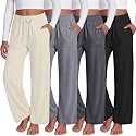 4 Pack Girls Wide Leg Pants Flowy Trousers