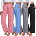 4 Pack Girls Wide Leg Pants Flowy Trousers