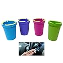 4 Pack Glow in the Dark Butt Bucket Ashtray Cigarette Cup Car Ash Holder Portable Truck Home Office (Pink/Blue/Purple/Green)