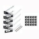 4-Pack Hard Drive Tray Caddy 3.5" DXD9H 0DXD9H with 20PCS Capacity Sticker Label
