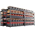 4-Pack Heavy Duty Garage Shelving, Metal Storage Shelves, 59 x 20 x 72 in