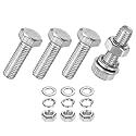 M METERXITY 4-Pack Hex Head Screw Bolt with Nuts Flat &amp; Lock Washers M5x16mm Stainless Steel Bolts and Nuts Kit Fully Threaded Metric Bolt Assortment for Equipment/Machinery