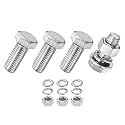 M METERXITY 4-Pack Hex Head Screw Bolt with Nuts Flat &amp; Lock Washers M12x30mm Stainless Steel Bolts and Nuts Kit Fully Threaded Metric Bolt Assortment for Equipment/Machinery
