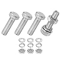 M METERXITY 4-Pack Hex Head Screw Bolt with Nuts Flat &amp; Lock Washers M5x18mm Stainless Steel Bolts and Nuts Kit Fully Threaded Metric Bolt Assortment for Equipment/Machinery