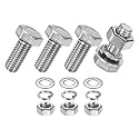 M METERXITY 4-Pack Hex Head Screw Bolt with Nuts Flat &amp; Lock Washers M8x18mm Stainless Steel Bolts and Nuts Kit Fully Threaded Metric Bolt Assortment for Equipment/Machinery