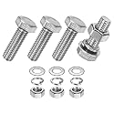 M METERXITY 4-Pack Hex Head Screw Bolt with Nuts Flat &amp; Lock Washers M8x25mm Stainless Steel Bolts and Nuts Kit Fully Threaded Metric Bolt Assortment for Equipment/Machinery