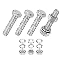 M METERXITY 4-Pack Hex Head Screw Bolt with Nuts Flat &amp; Lock Washers M5x22mm Stainless Steel Bolts and Nuts Kit Fully Threaded Metric Bolt Assortment for Equipment/Machinery