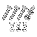 M METERXITY 4-Pack Hex Head Screw Bolt with Nuts Flat &amp; Lock Washers M8x30mm Stainless Steel Bolts and Nuts Kit Fully Threaded Metric Bolt Assortment for Equipment/Machinery