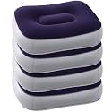 4 Pack Inflatable Stadium Seat Cushion with Built-in Pump, 15 x 12 x 5.9 Inches Self-Inflating Booster Stadium Seats Bleacher Seat Chair Cushion for Airplane Backpacking Sports Camping