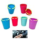 (4 Pack Jumbo) Glow in the Dark Butt Bucket Ashtray Cigarette Cup Car Ash Holder Portable Truck Home Office (Colors May Vary)