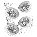 4 Pack Kitchen Sink Drain Strainer,Patented Reversible Chain Mesh Basket