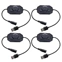 4 Pack LED Strip Dimmer Switch Contorller, DC 12-24V PWM Rotary Inline Dimmer Switch Manual Knob Dimmer Switch with DC Jack Cord for LED Strips LED Desk Lights, Black