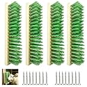 4 Pack Livestock Scratching Brushes, Goat Brush, Goat Brushes for Grooming &amp; Massage, Goat Toys, Suitable for Goat Horse Cow Sheep Pig, Essential Goat Supplies,Green