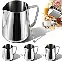 4 Pack Milk Frothing Pitcher 900ml 32oz Large Capacity Steaming Pitchers