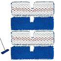 4 Pack Mop Replace Head for Ocedar Hardwood Floor'n More 3-Action Flip Mop,Mop Heads Replacements for Dry Wet Use,Chenille&Microfiber Double Sided Mop Refills,Reusable Mop Pad for Multi Surface Floor