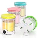 NC701 Creami Containers for Ninja CREAMi Ice Cream Maker | More flavors, Multiple Colors Lids, BPA-Free, Dishwasher Safe, for Ninja CREAMi Scoop &amp; Swirl Cream Maker NC701, NC701C
