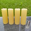 4 Pack LED Outdoor Flameless Pillar Candles with Remote and Timer, 2”x6”