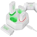 4 Pack Rechargeable Battery Pack Compatible with Xbox Series S/X,Charger Dock with 4 x 3600mWh NiMH Controller Battery Pack for Xbox One Wireless Controller