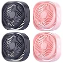 4 Pack Rechargeable Mini Usb Fans, Versatile Desk Fans For Home, Office & Dorm, Adjustable 3-Speed With Rotation