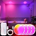 4-Pack Waterproof Shower Light No Wiring, Rechargeable Shower Lamp, White