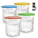 4 Pack Replacement for Creami Deluxe Pints and Lids, 24 OZ Deluxe XL Containers Compatible with Ninja Creami 11-in-1 NC501 NC500 Series Deluxe Ice Cream Maker(Dishwasher Safe &amp; BPA-Free)
