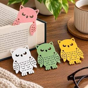 4 Pack Sanchi Homes Owl Bookmark Set