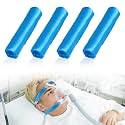 4 Pack Satin Mask Strap Covers, Face Cushion Cover for Strap Headgear, Universal and Reusable Comfort Pads, C Papa Accessories &amp; Supplies Mask Cover Headgear Pads for Reducing Red Marks (Blue)