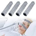 4 Pack Satin Mask Strap Covers, Face Cushion Cover for Strap Headgear, Universal and Reusable Comfort Pads, C Papa Accessories &amp; Supplies Mask Cover Headgear Pads for Reducing Red Marks (Gray)