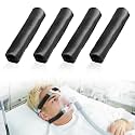 4 Pack Satin Mask Strap Covers, Face Cushion Cover for Strap Headgear, Universal and Reusable Comfort Pads, C Papa Accessories &amp; Supplies Mask Cover Headgear Pads for Reducing Red Marks (Dark Grey)