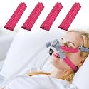 4 Pack Satin Mask Strap Covers, Face Cushion Cover for Strap Headgear, Universal and Reusable Comfort Pads, C Papa Accessories &amp; Supplies Mask Cover Headgear Pads for Reducing Red Marks (Rose Red)