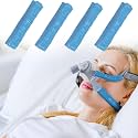 4 Pack Satin Mask Strap Covers, Face Cushion Cover for Strap Headgear, Universal and Reusable Comfort Pads, C Papa Accessories &amp; Supplies Mask Cover Headgear Pads for Reducing Red Marks (Sky Blue)