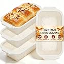 4 Pack Silicone Loaf Pan, Metal Reinforced Bread Pan Small Bread Pans