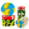 4 Pack Silicone Mason Jar Lids,Fits Both Regular & Wide Mouth Jars