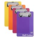 4 Pack Small Clipboards 6" X 9", A5 Half Letter Size Mini Clipboards