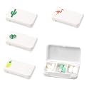 HANNEA Pill Box Small, 4 Pack, 3 Compartments, Travel Case, Moisture Proof